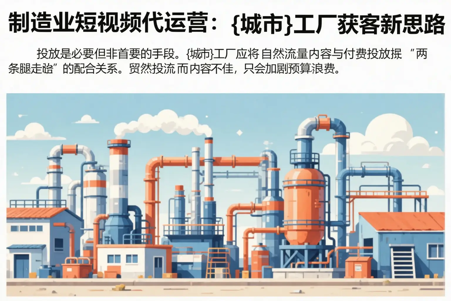 制造业短视频代运营：水城工厂获客新思路